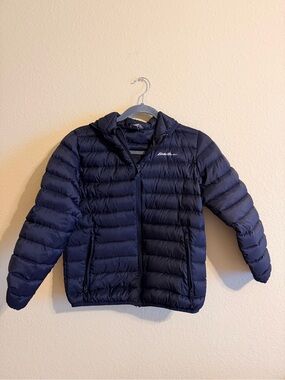 Eddie Bauer Kids Black Quilted Packable Puffer Jacket